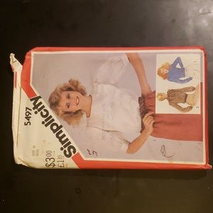 #Simplicity #80s #Asymmetrical #Blouse #Sewing #Pattern size 10
